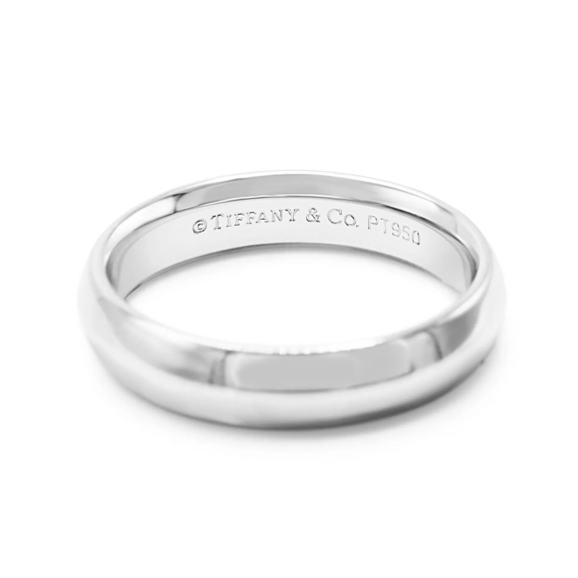 Tiffany Forever 4mm Wedding Band Ring - Platinum