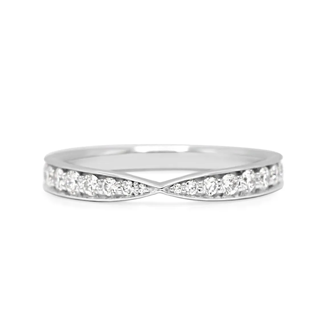Tiffany Harmony Band Ring With Diamonds - Platinum