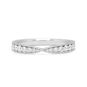 Tiffany Harmony Band Ring With Diamonds - Platinum