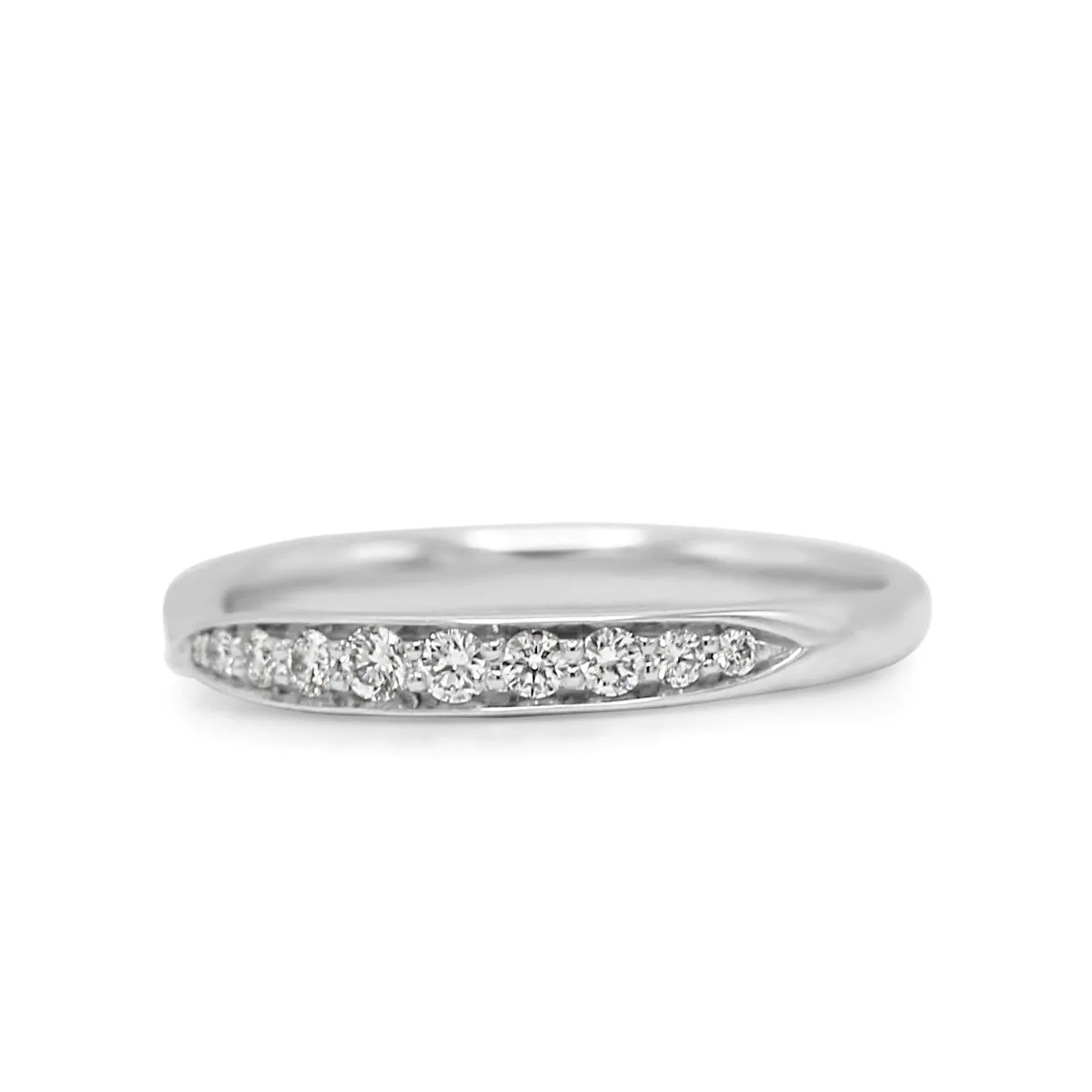 Tiffany Harmony Band Ring With Diamonds - Platinum