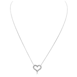 Tiffany Hearts Diamond Platinum Pendant Necklace - Small