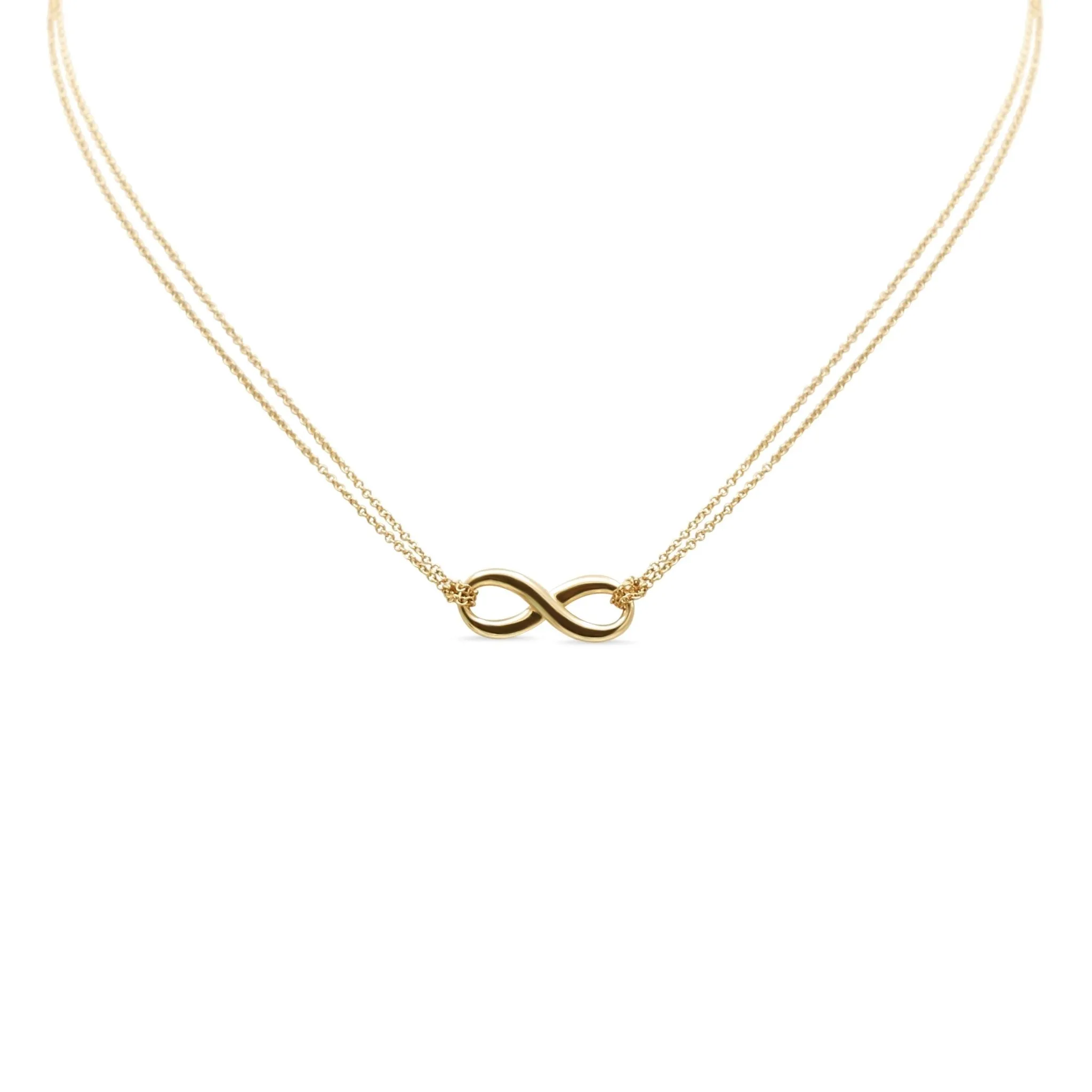Tiffany Infinity Pendant On 16" Necklace - 18ct Rose Gold