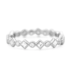 Tiffany Jazz Diamond Band Ring - Platinum