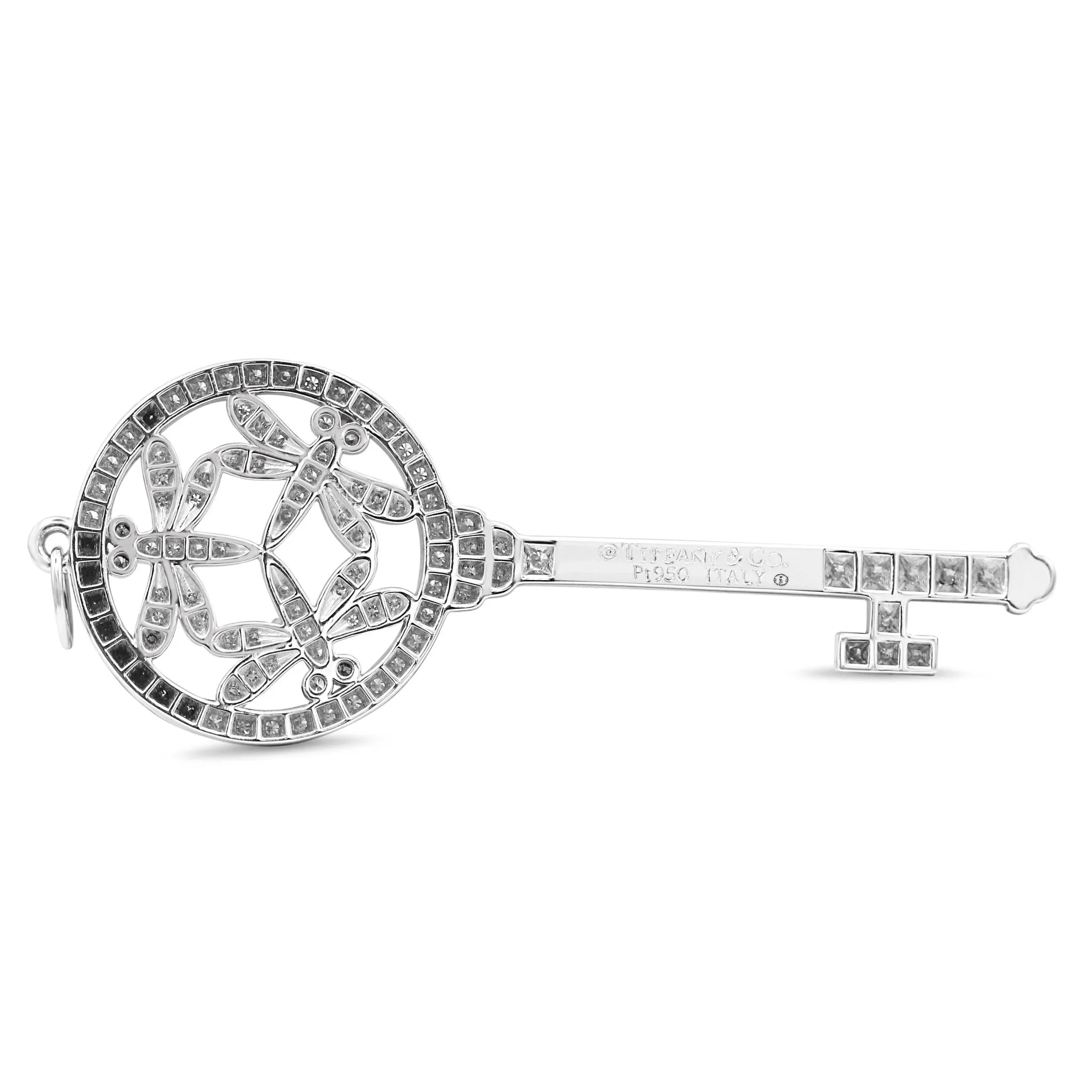 Tiffany Large Diamond Dragonfly Key Pendant