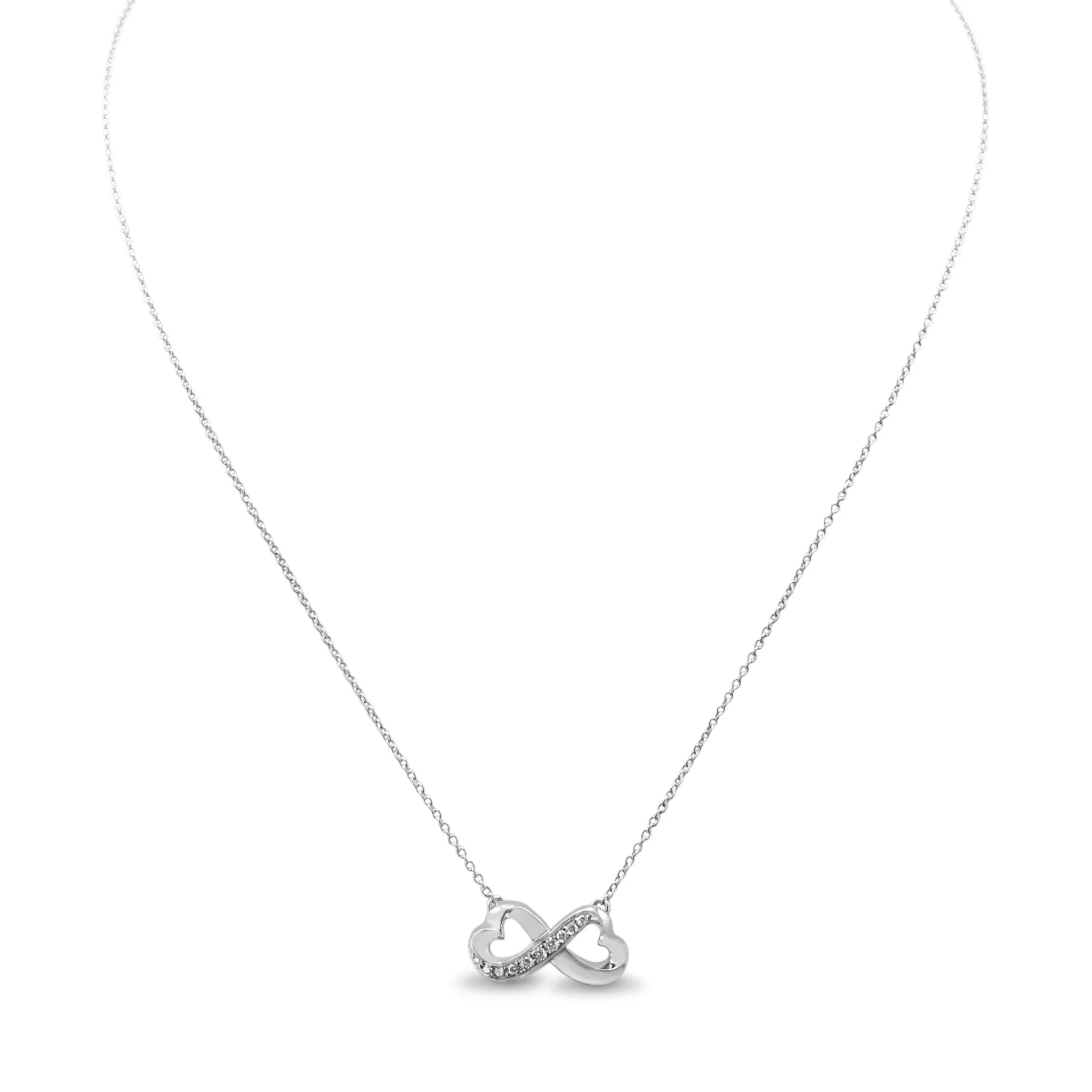 Tiffany Paloma Picasso Infinity Diamond Necklace - 18ct White Gold