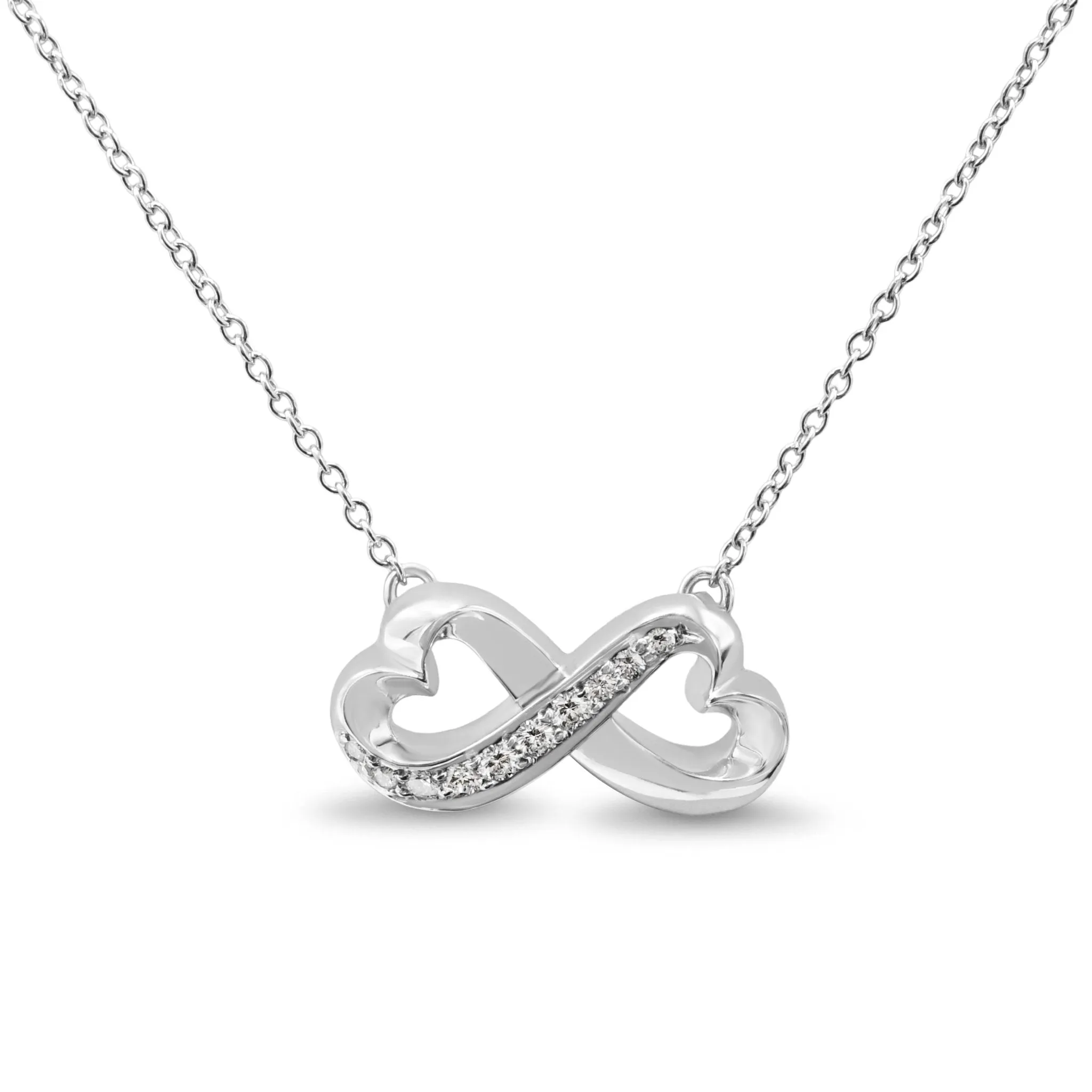 Tiffany Paloma Picasso Infinity Diamond Necklace - 18ct White Gold