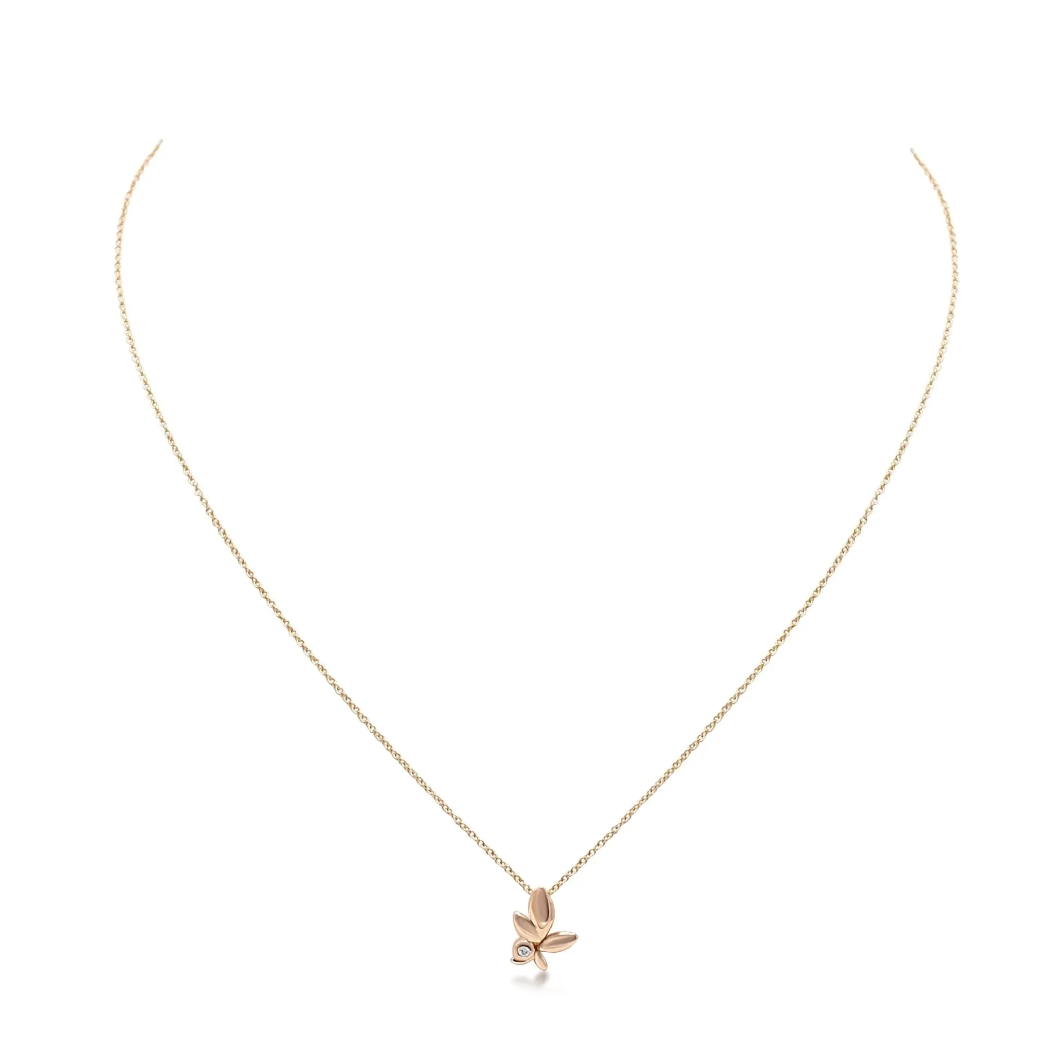 Tiffany Paloma Picasso Olive Leaf Pendant, Size Mini  - 18ct Rose Gold