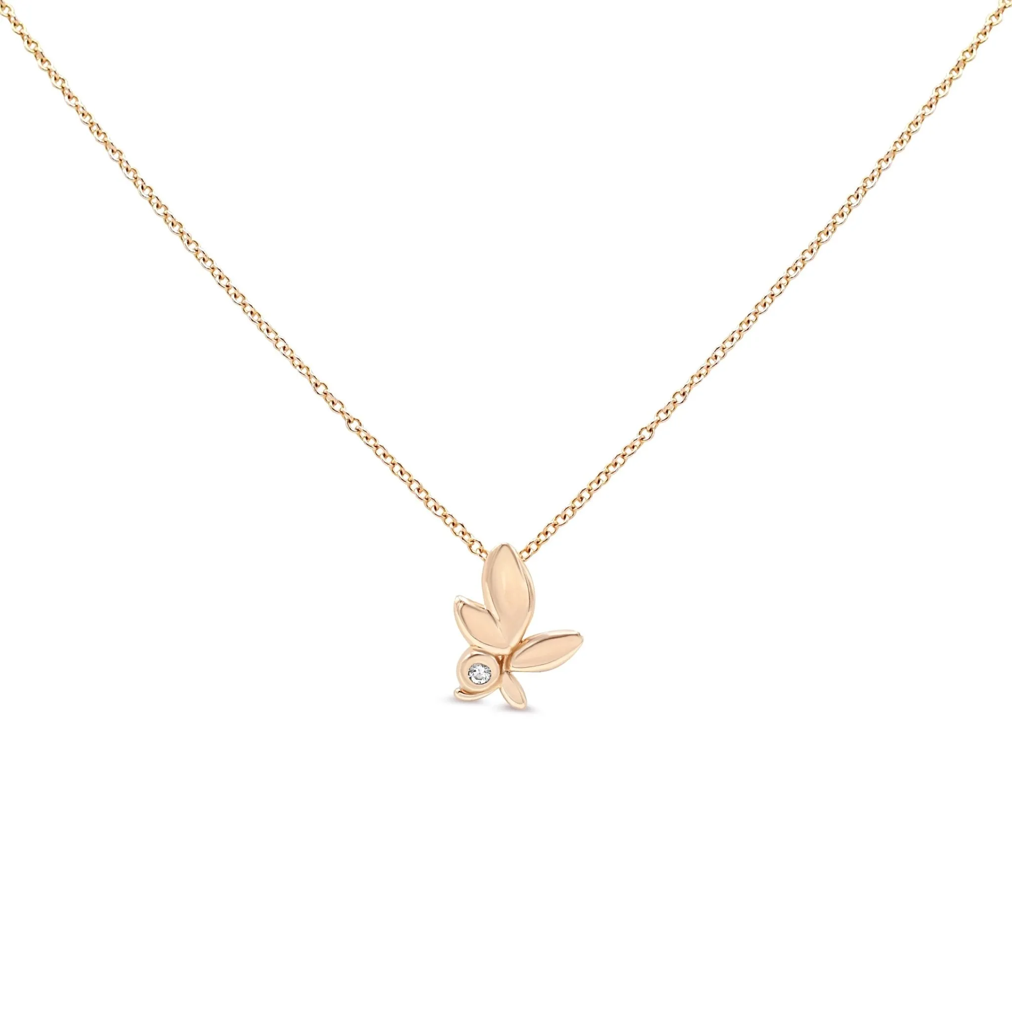 Tiffany Paloma Picasso Olive Leaf Pendant, Size Mini  - 18ct Rose Gold