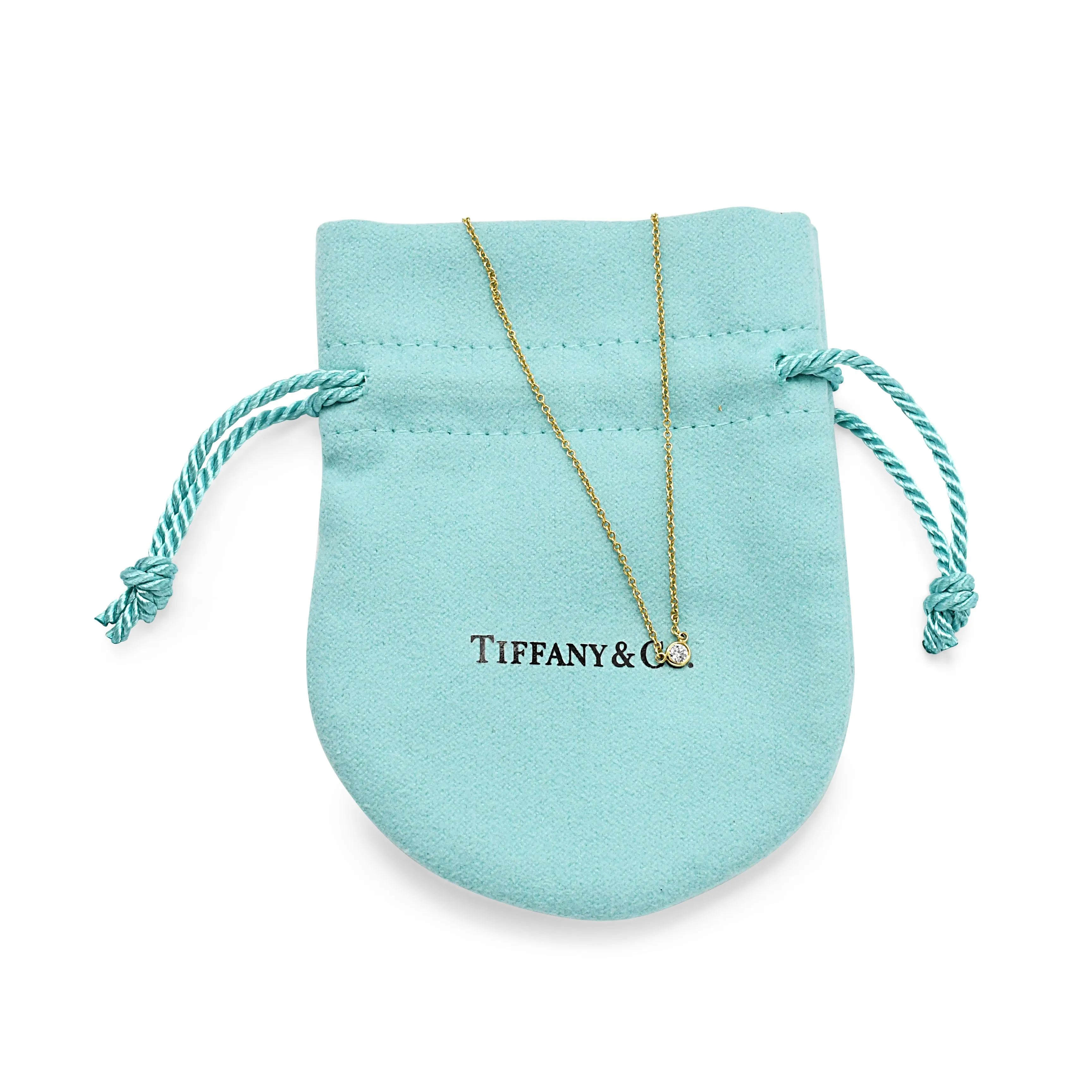 Tiffany Peretti Diamonds By The Yard  Single Diamond Pendant Necklace