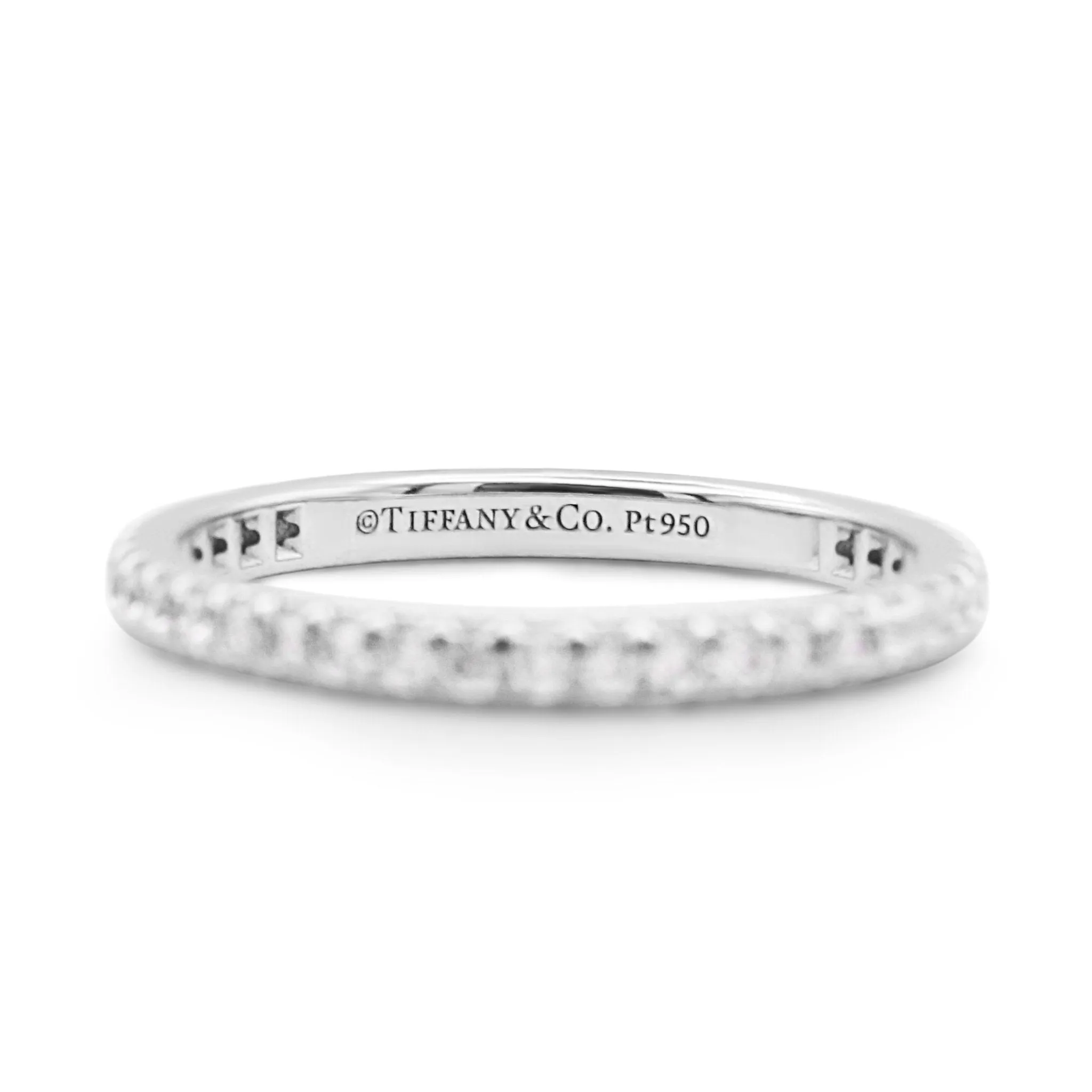 Tiffany Soleste Half Eternity Ring With Diamonds - Platinum