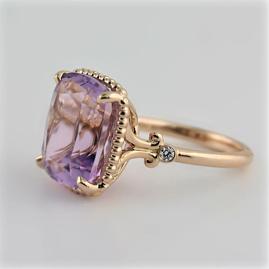 Tiffany Sparklers Amethyst Cocktail Ring 18K Rose Gold