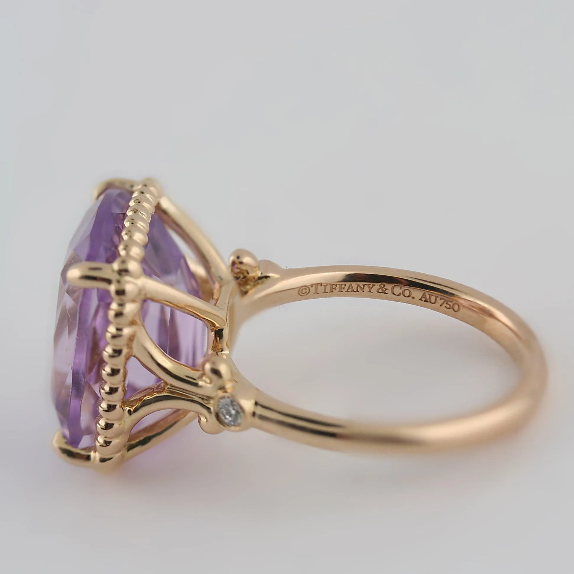 Tiffany Sparklers Amethyst Cocktail Ring 18K Rose Gold