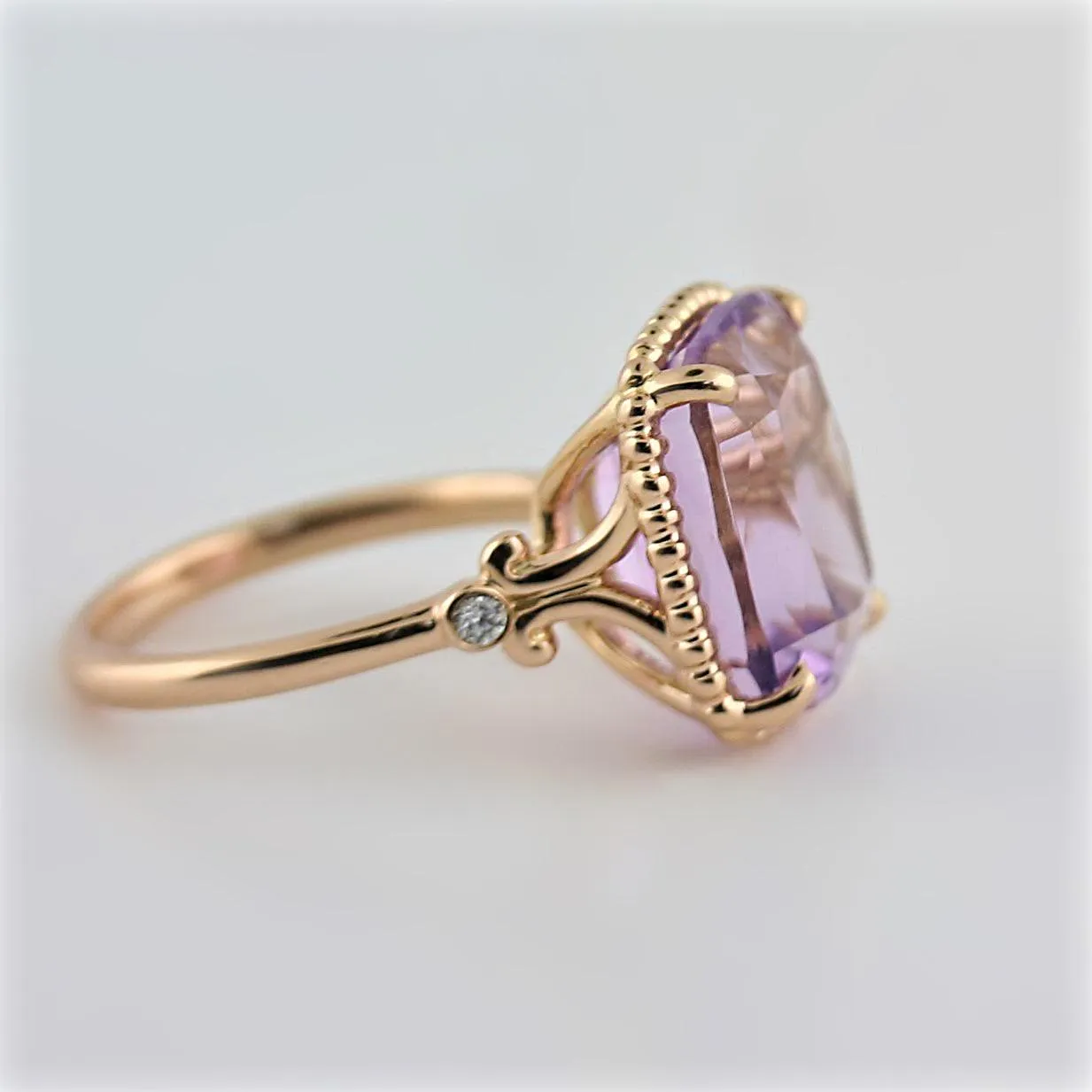 Tiffany Sparklers Amethyst Cocktail Ring 18K Rose Gold
