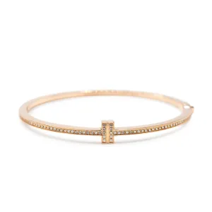 Tiffany T Diamond Hinged Wire Bangle - 18ct Rose Gold
