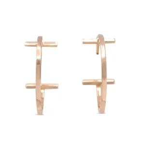 Tiffany T Hoop Earrings, Medium - 18ct Rose Gold