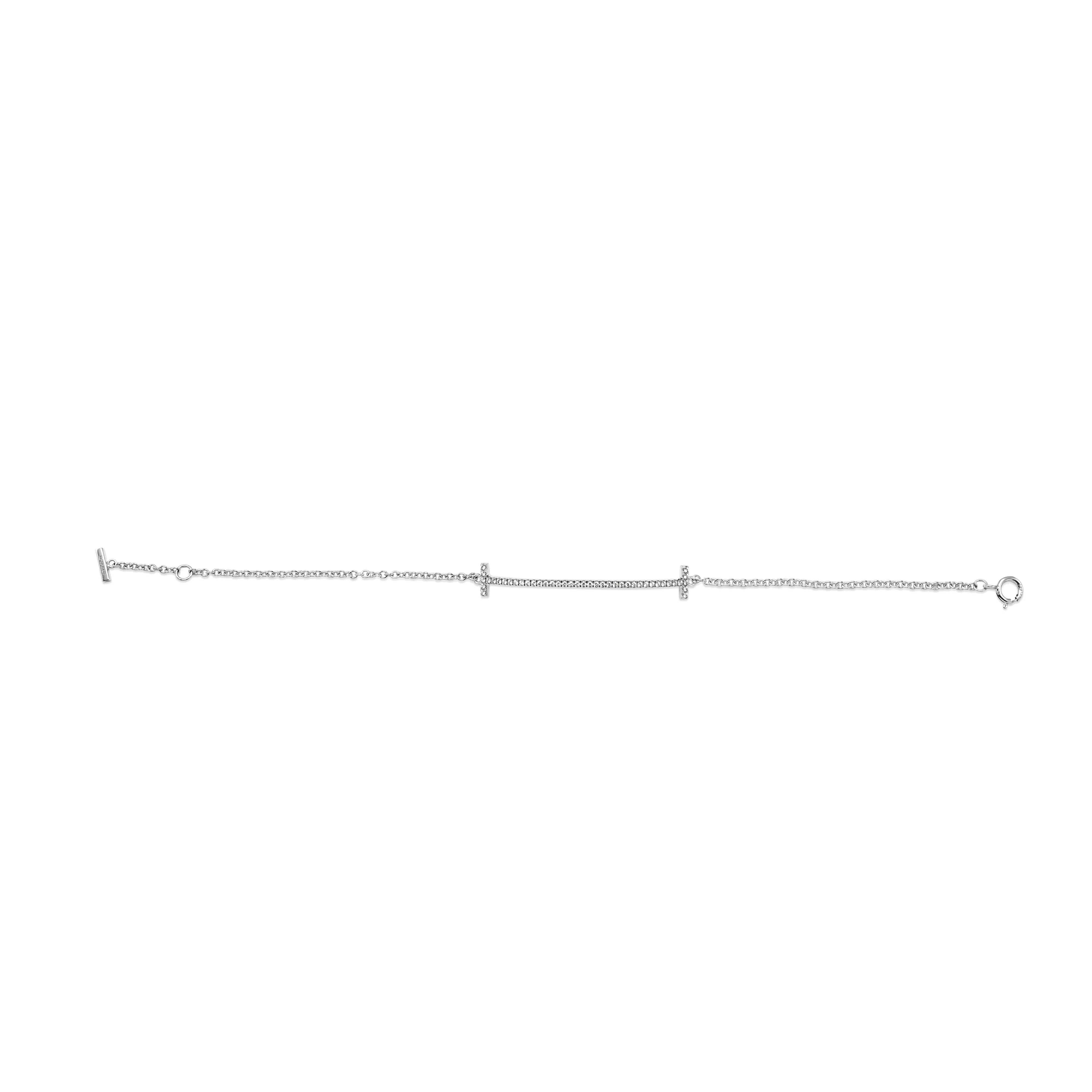 Tiffany T Smile Diamond Bracelet Small - 18ct White Gold
