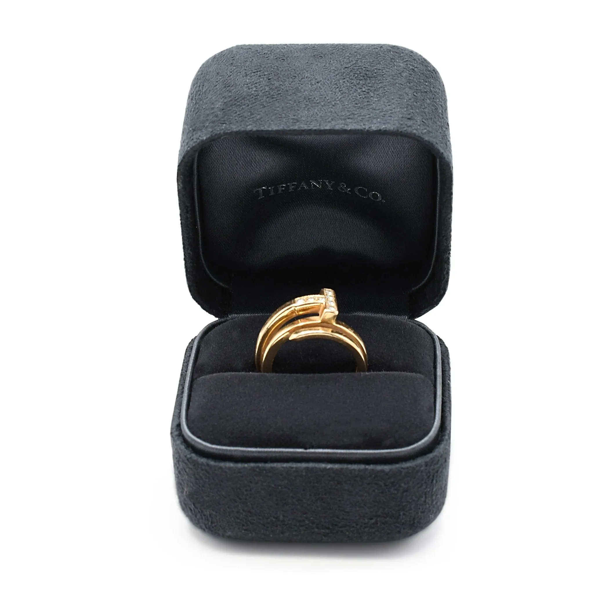 Tiffany T-Square Wrap Diamond Set Ring - Rose