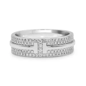 Tiffany T Wide Pav?? Diamond Band Ring