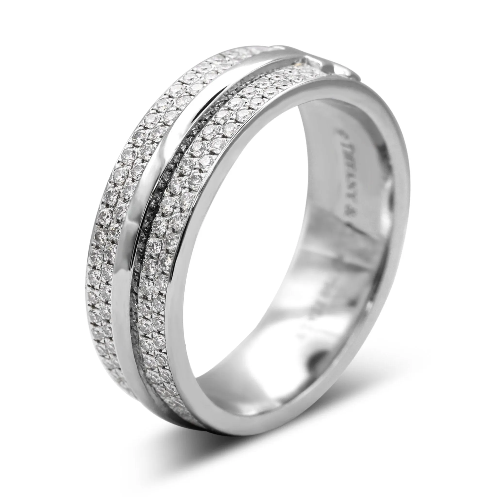 Tiffany T Wide Pav?? Diamond Band Ring