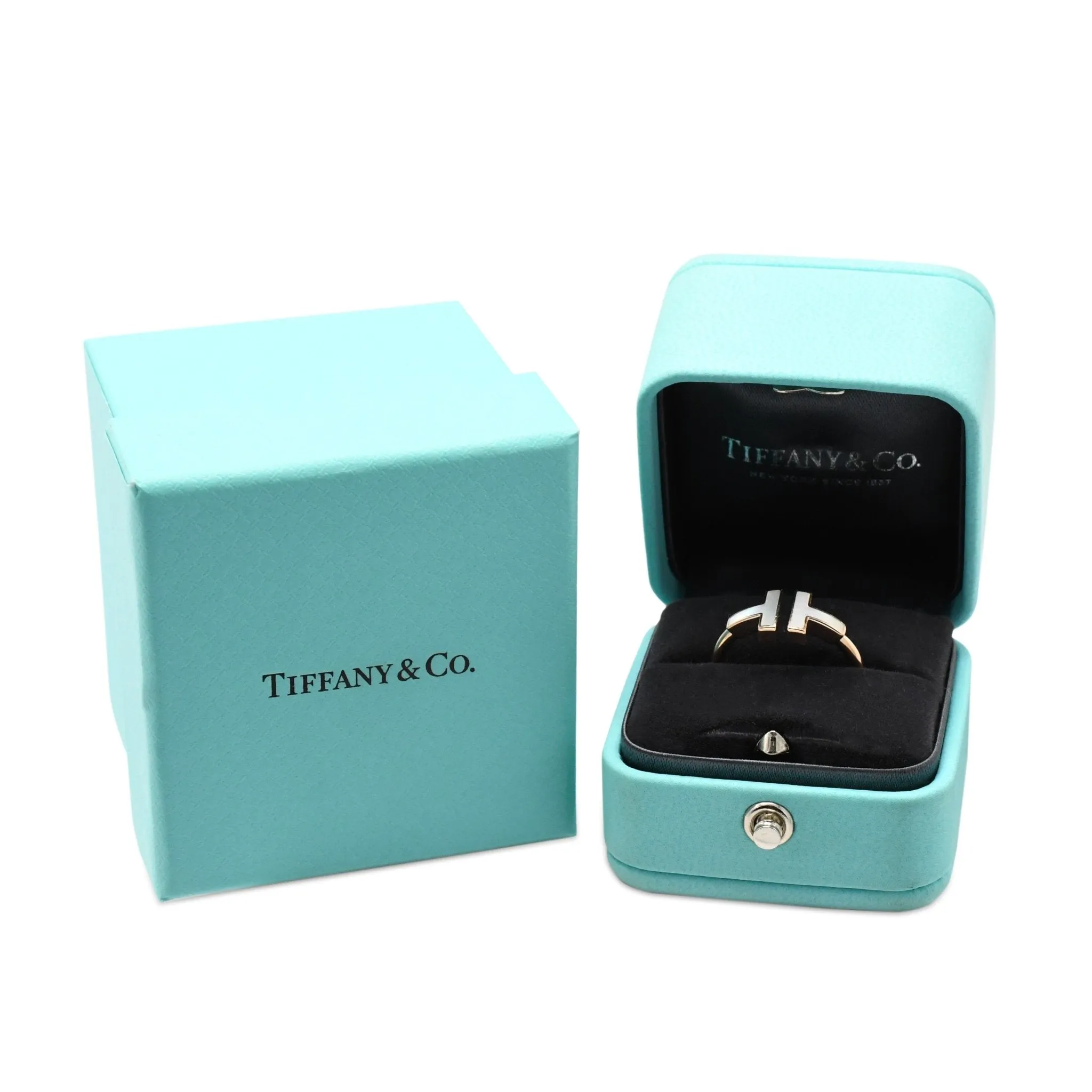 Tiffany T Wire Ring With Mother-Of-Pearl - 18ct Rose Gold