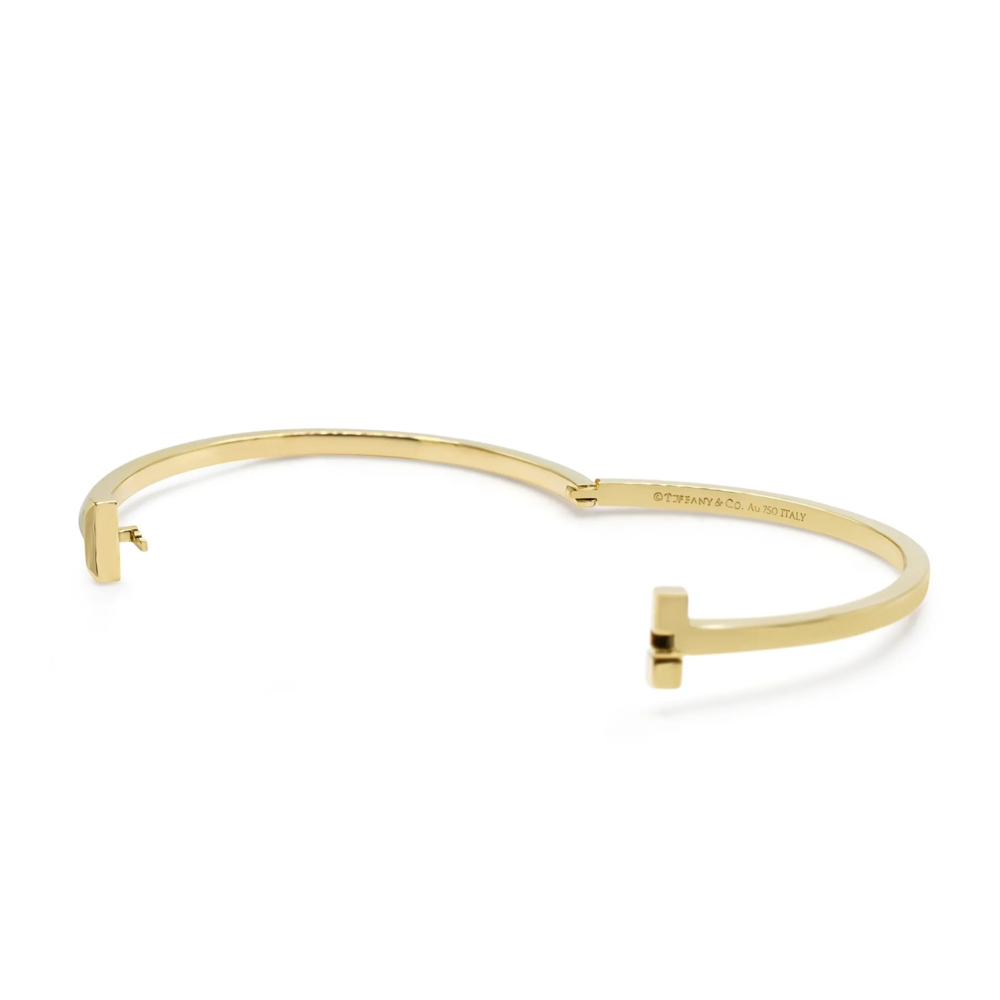 Tiffany T1 Narrow Hinged Bangle, Medium - 18ct Yellow Gold