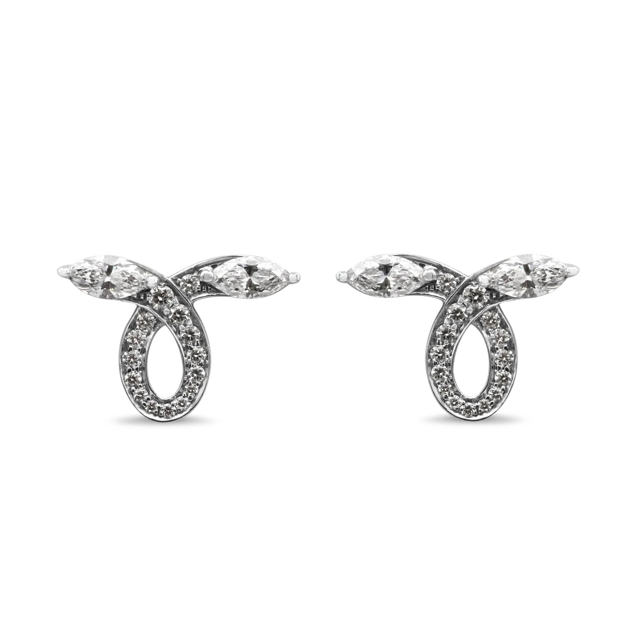 Tiffany Victoria Bow Diamond Earrings - Platinum