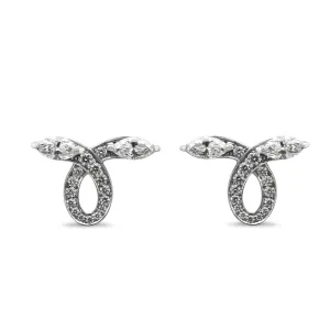 Tiffany Victoria Bow Diamond Earrings - Platinum