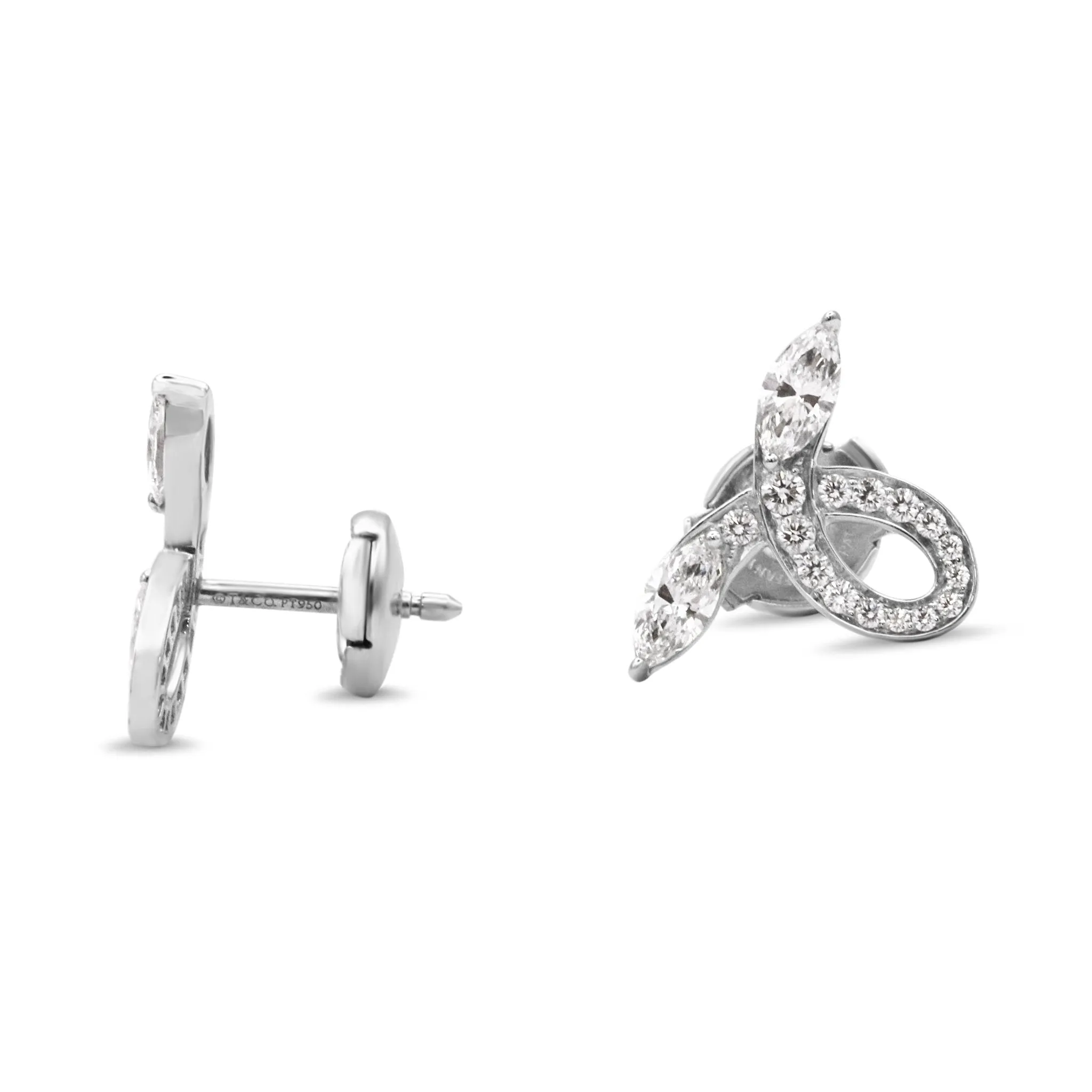 Tiffany Victoria Bow Diamond Earrings - Platinum