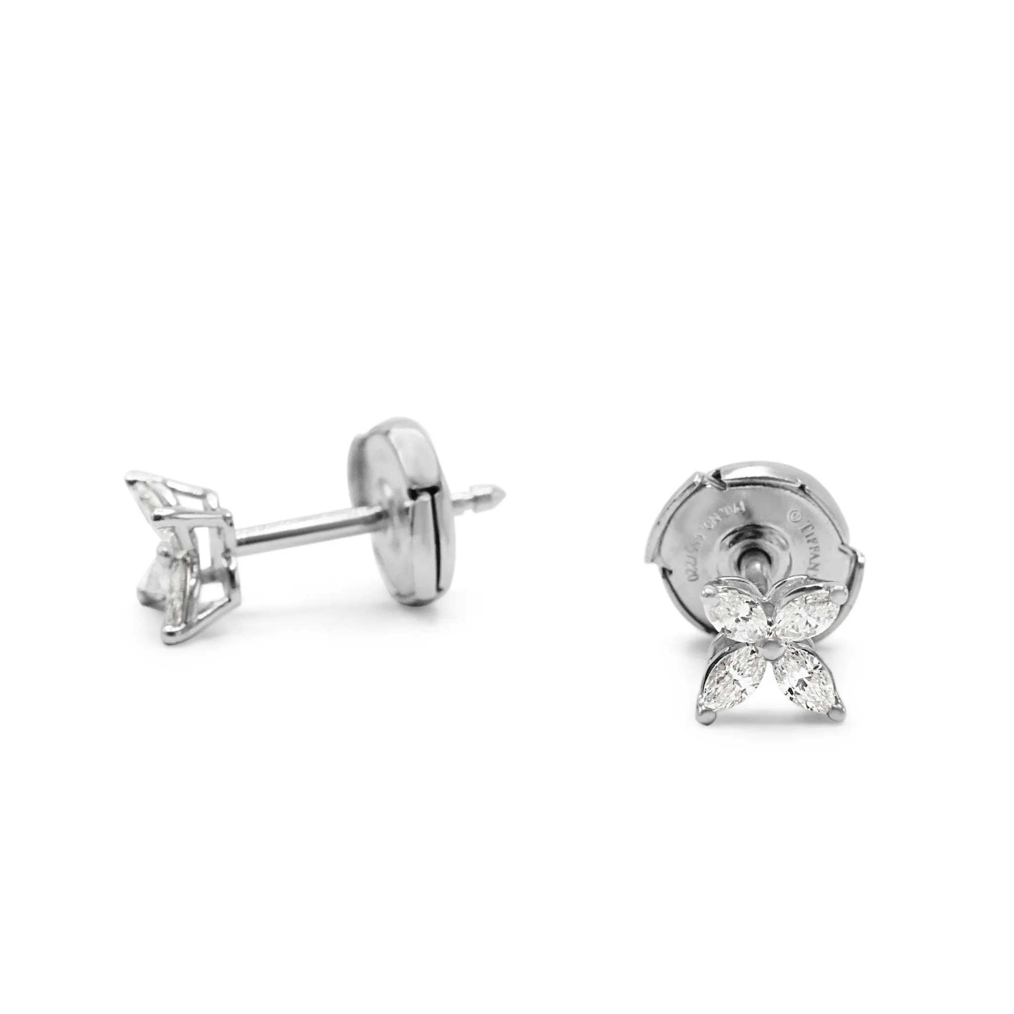 Tiffany Victoria Marquise Diamond Stud Earrings - Platinum