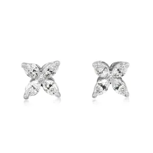 Tiffany Victoria Marquise Diamond Stud Earrings - Platinum