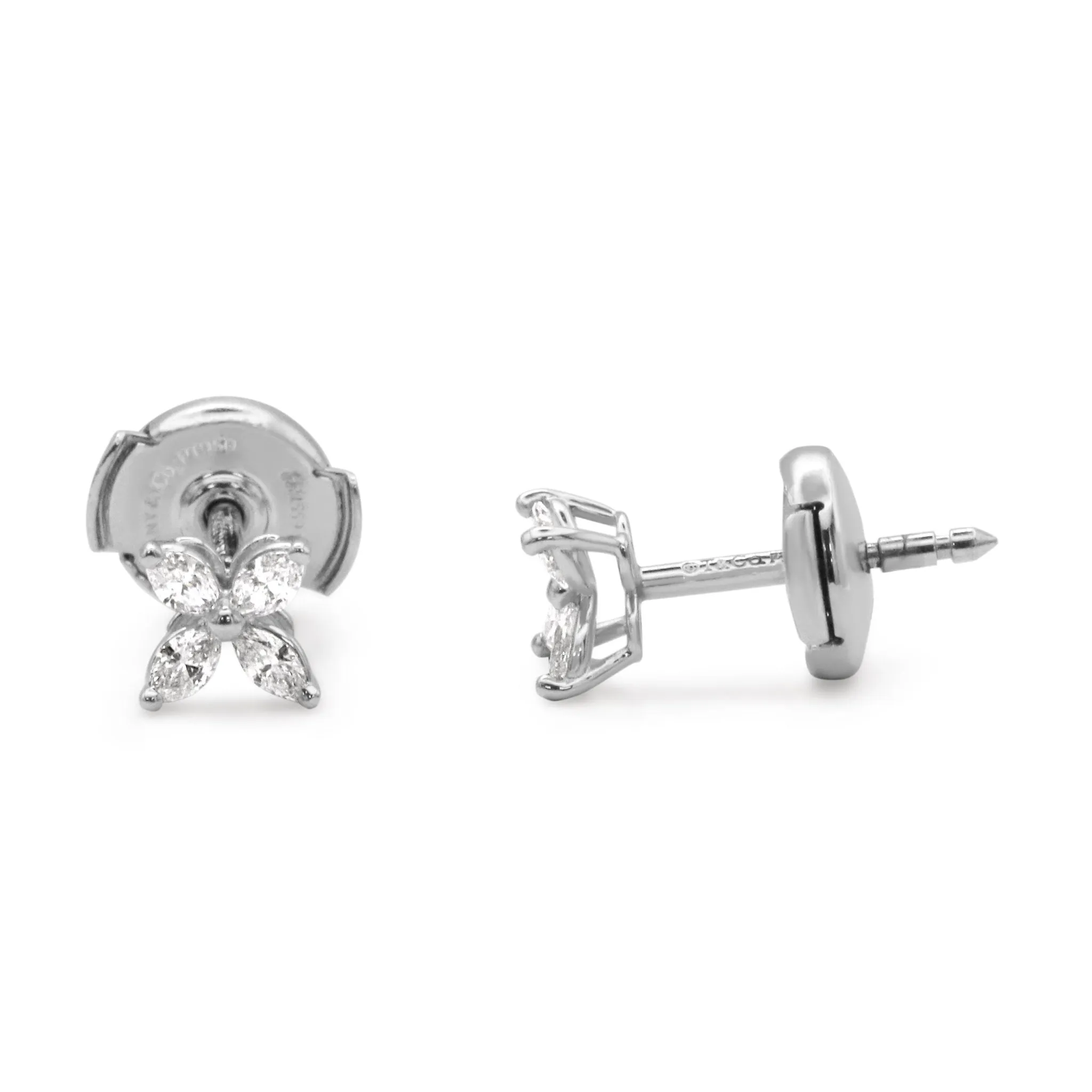 Tiffany Victoria Mini Diamond Stud Earrings - Platinum