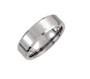 Titanium 7 mm Beveled-Edge Band