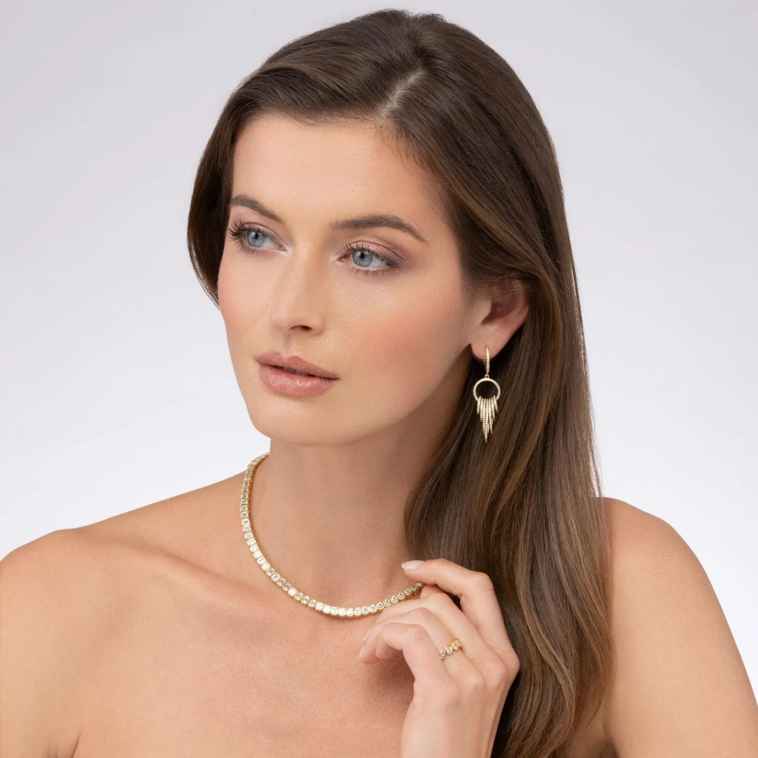 Trifecta Diamond Crystalline Earrings