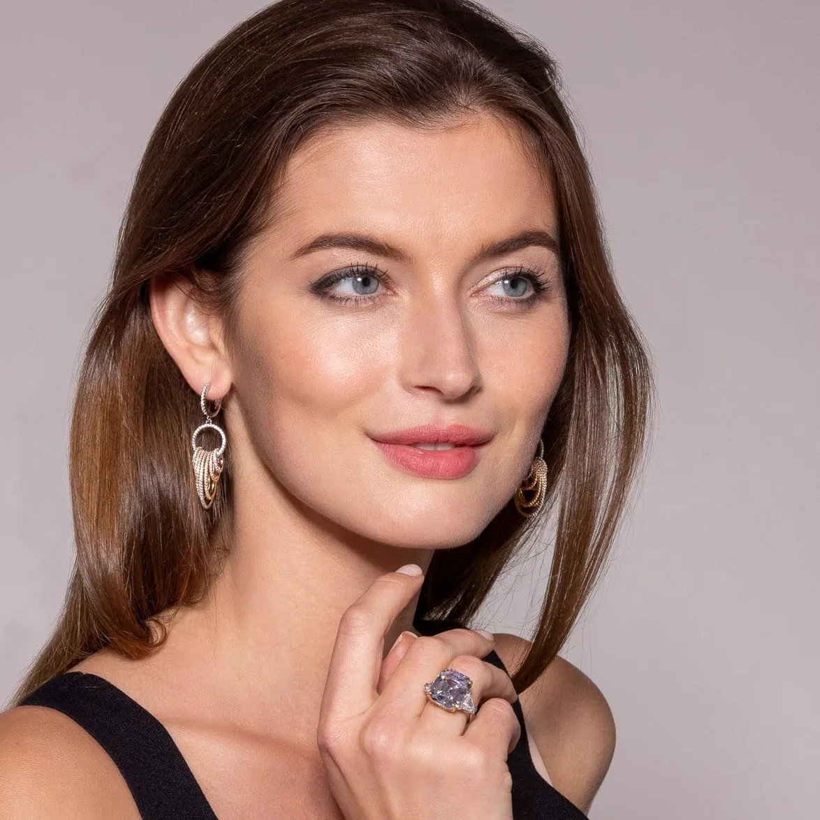 Trifecta Diamond Crystalline Earrings