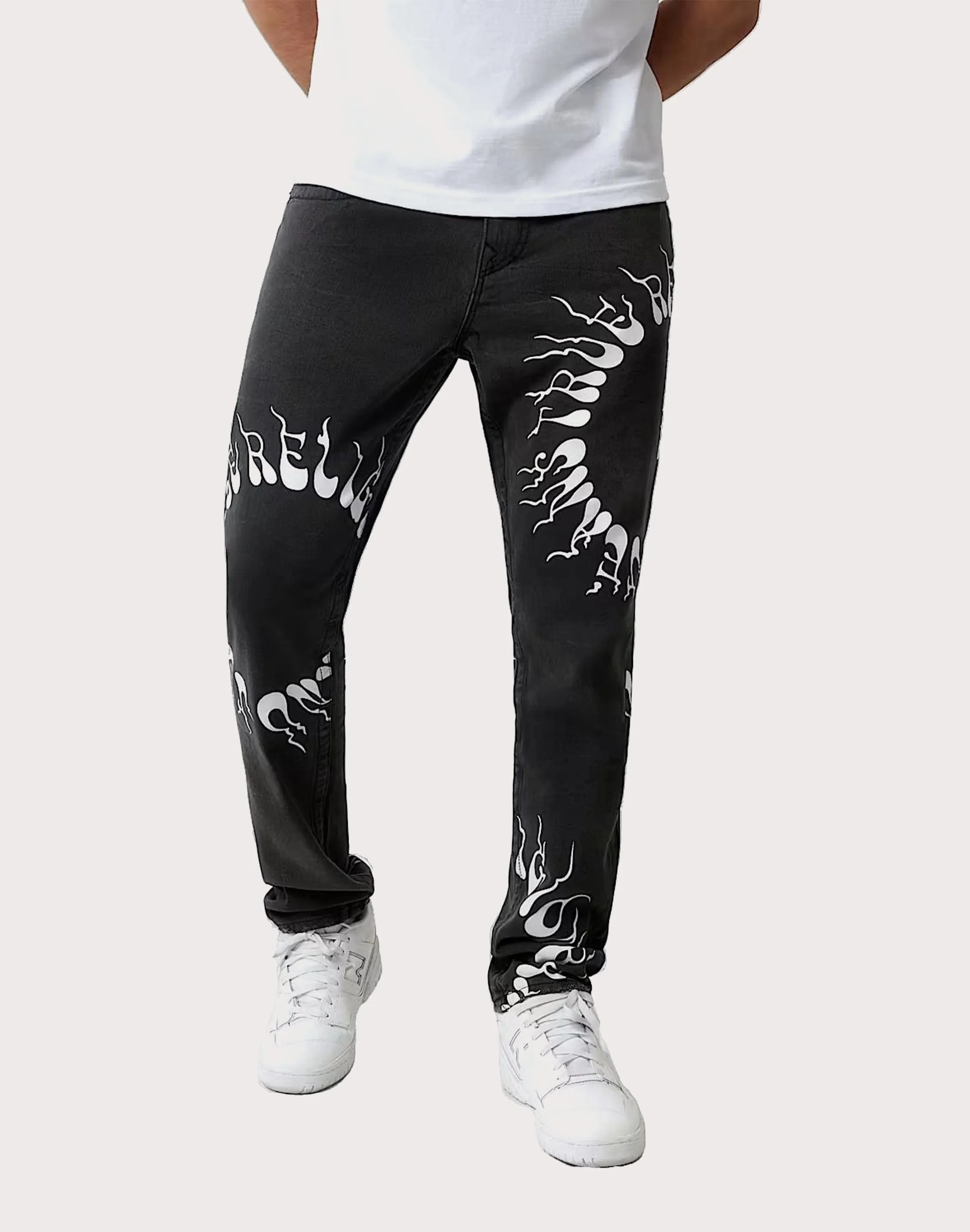 True Religion Dark Society Club Rocco Flap Slim Fit Denim Jeans Beaded fashion items Fashion on sale