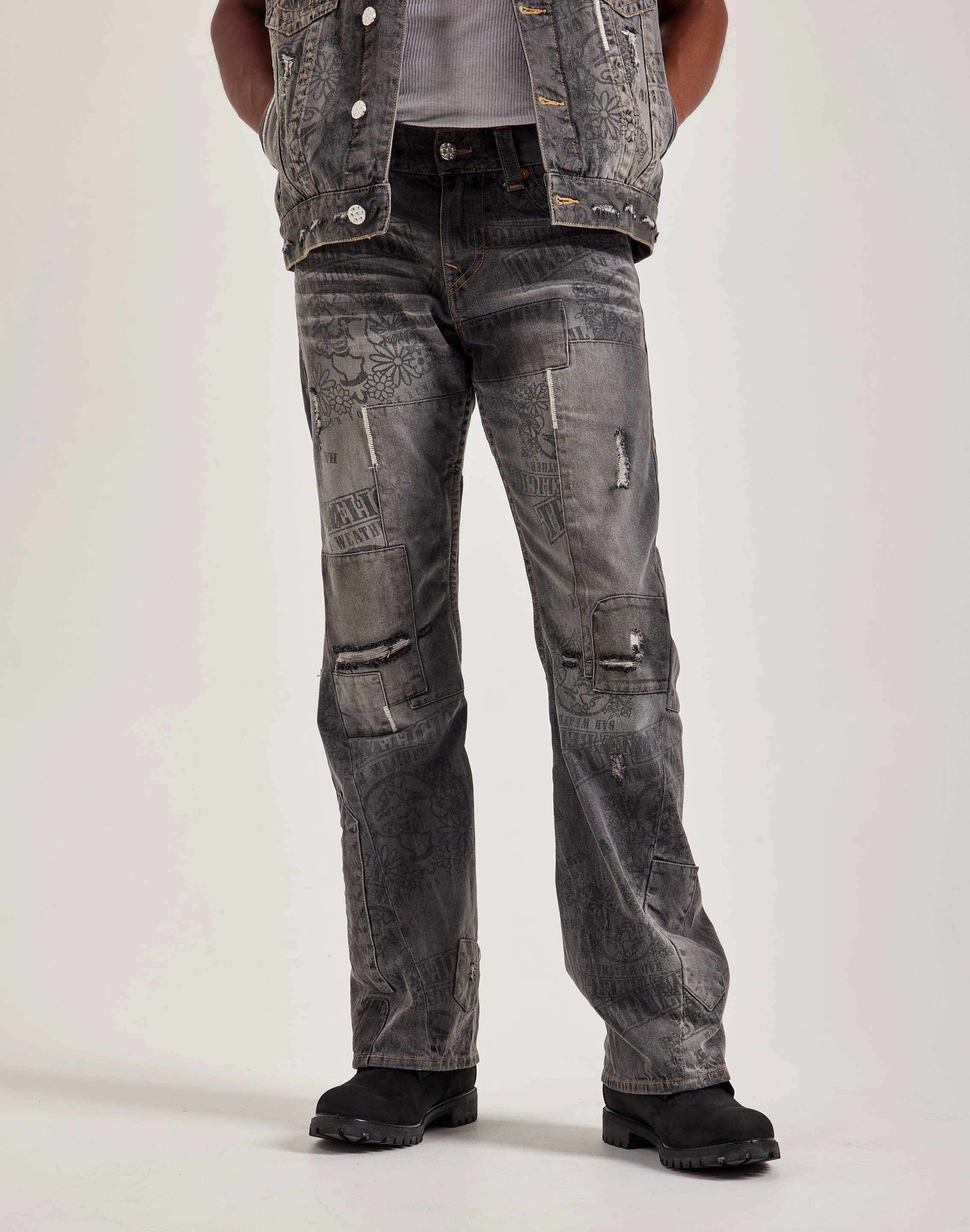 Embroidered fashion True Religion Bad Weather Joey Stacked Pocket Jeans Fashion sizes