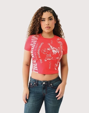 True Religion Heritage Logo Baby Red Tee Fashion labels Beaded fashion items