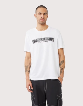 True Religion Painted Horseshoe Relaxed Tee Fashion on sale Runway fashion