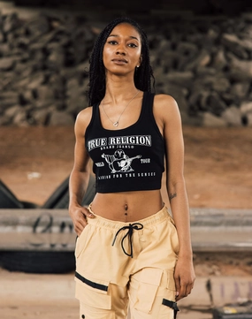 True Religion SRS Logo Crop Tank Top Casual wear options Best - selling fashion