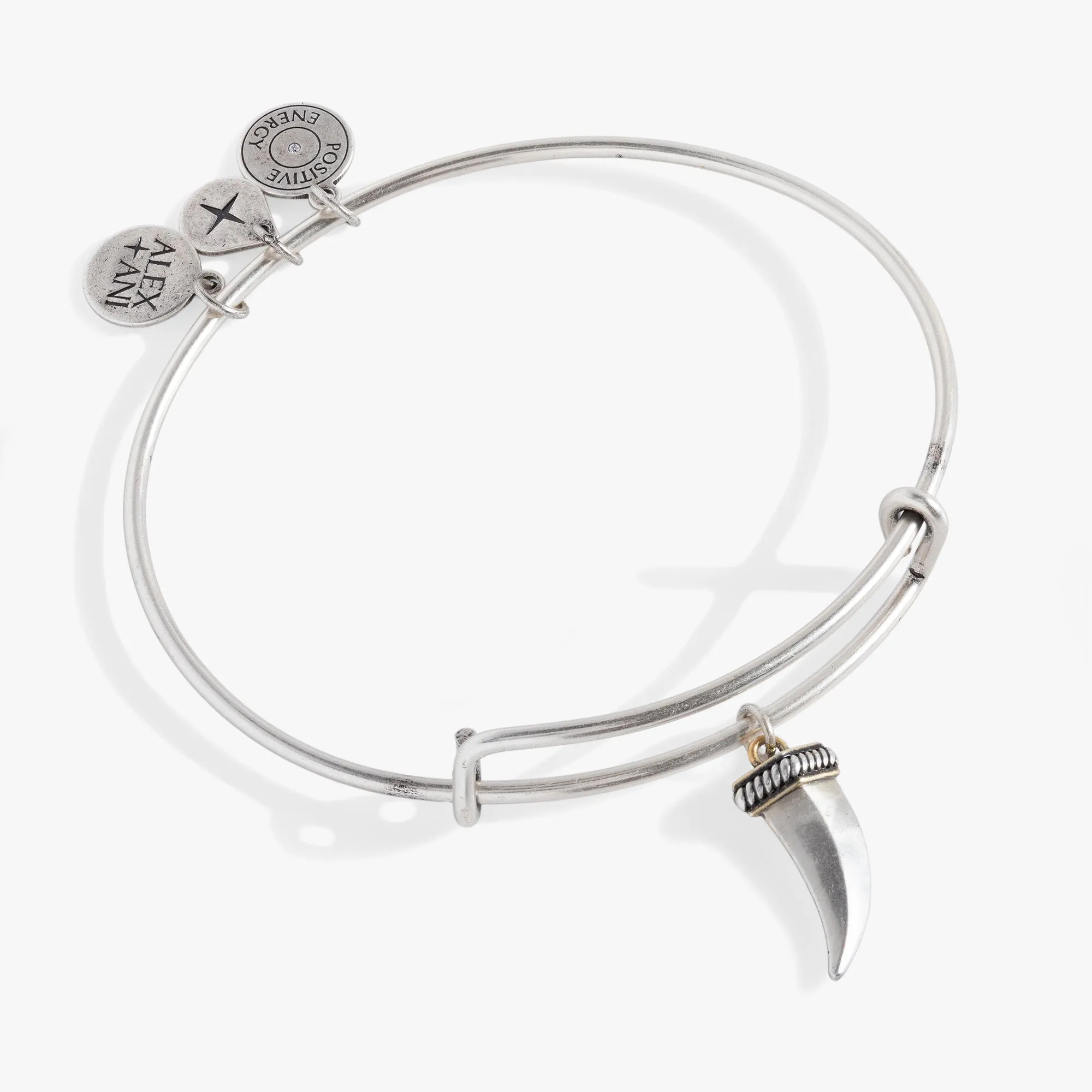 Two-Tone Horn Charm Bangle