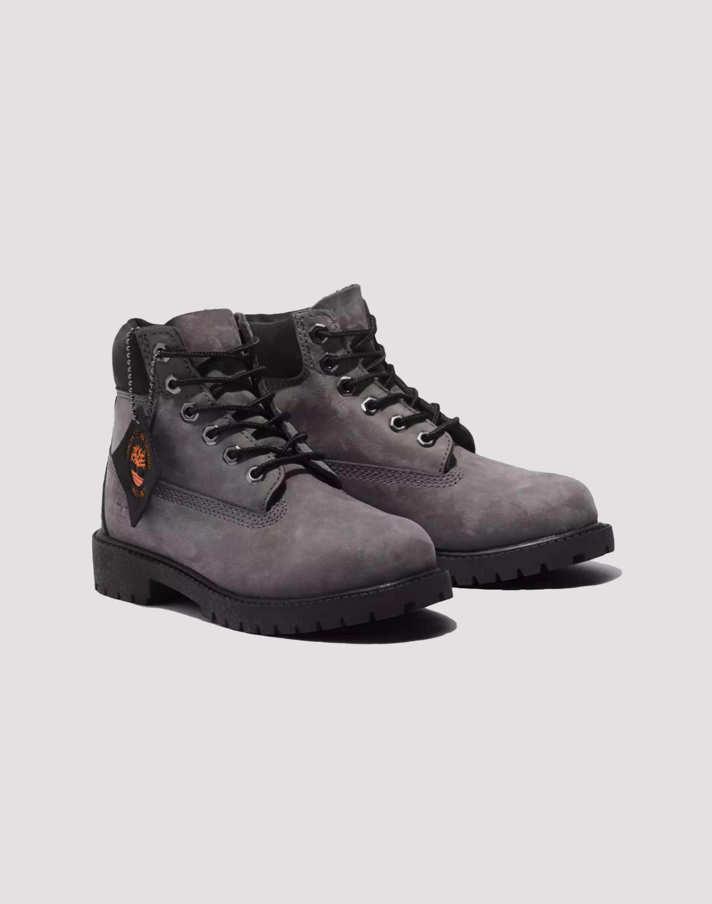Upcycled fashion Timberland 6" Premium Toddler Boys' "Medium Grey Nubuck" Boot