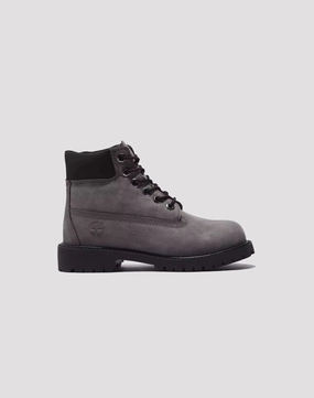 Upcycled fashion Timberland 6" Premium Toddler Boys' "Medium Grey Nubuck" Boot Silk - fabric fashion