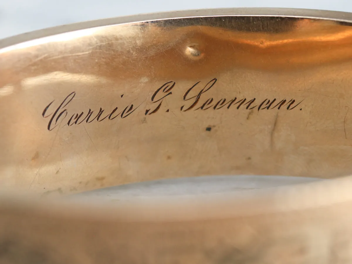 Victorian Black Enamel Bangle Bracelet