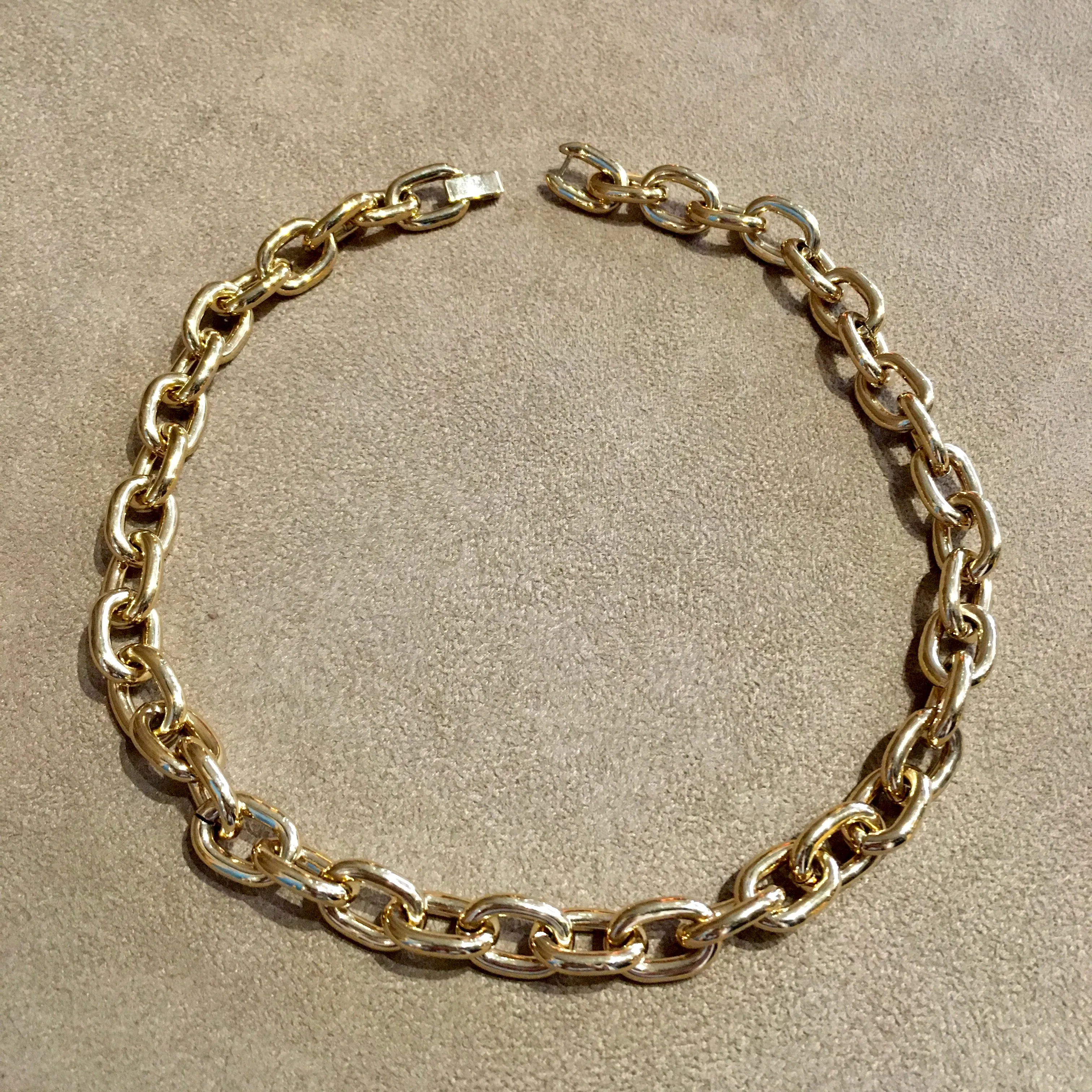 Vintage Gold Plated Chunky Chain Necklace