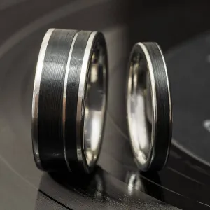 Vinyl LP Record Wedding Band Set for Musicians