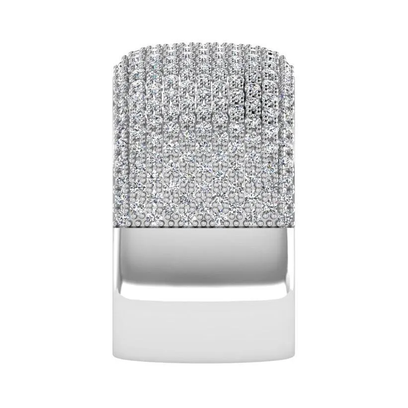 Wide Band Pave Diamond Ring 18K Gold (2.30 ct. tw)