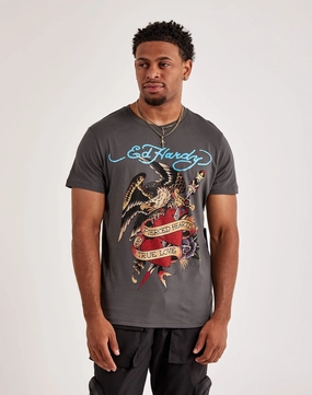Wool - sourced fashion Ed Hardy Eagle Dagger Tee Beaded fashion items