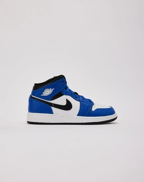 Wool - sourced fashion Jordan Air Jordan 1 Mid Grade-School Leather - material fashion