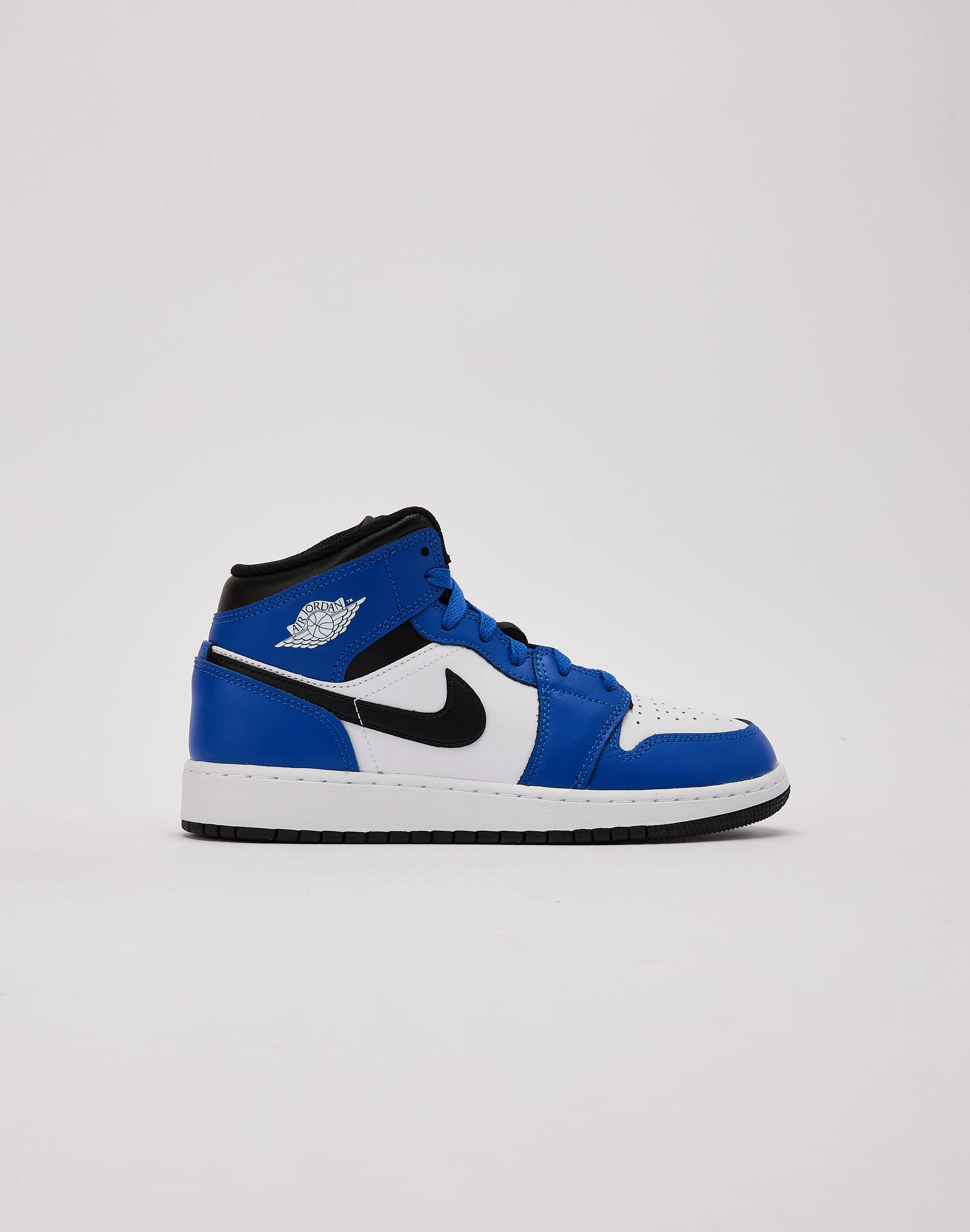 Wool - sourced fashion Jordan Air Jordan 1 Mid Grade-School Leather - material fashion