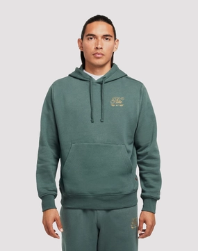 Wool - sourced fashion Nike Sportswear Club Fleece Pullover Green Hoodie Bohemian style items